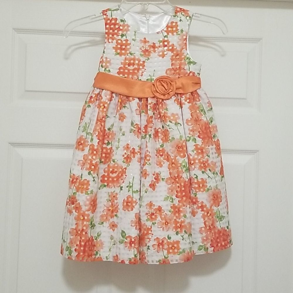 American Princess orange multicolor dress girls 5